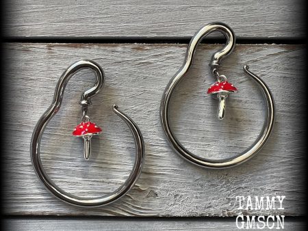 Red mushroom ear hangers Sale