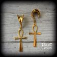 Ankh gauged earrings Online