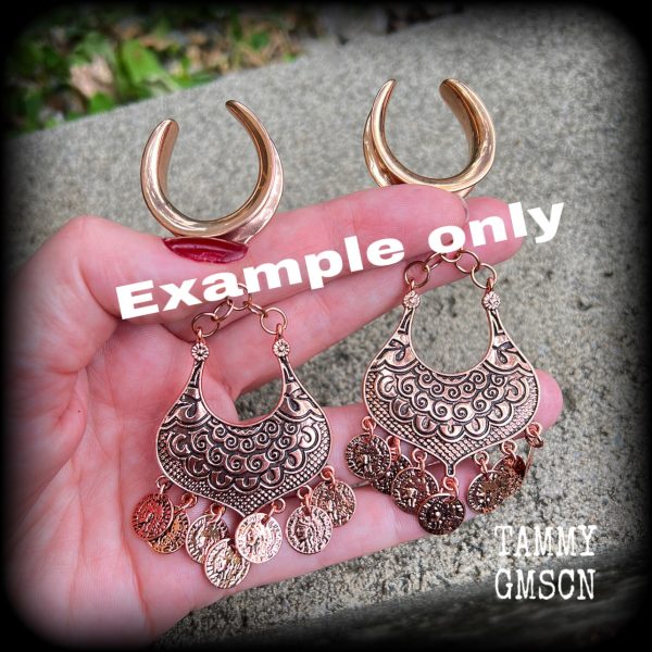 DIY Rose gold cradle hooks for stretched lobes Online