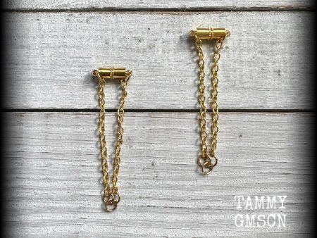 DIY Magnetic clasp and chain for tunnel dangles-6mm 2 gauge Supply