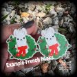 Llama earrings-Christmas wreath earrings-Yule earrings Supply