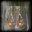 Antique gold and enamel mushroom earrings For Discount