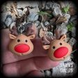 Reindeer earrings-Christmas earrings-Yule earrings on Sale