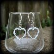 Barbed wire heart earrings-Punk earrings Cheap