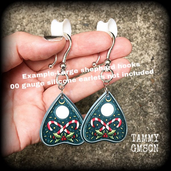 Ouija planchette earrings-Christmas earrings Sale