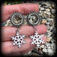 Snowflake tunnel earrings-Christmas earrings Supply