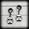 Storm trooper gauged earrings Discount