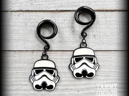 Storm trooper gauged earrings Discount