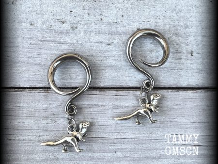 Tyrannosaurus Rex earrings-Dinosaur gauged earrings Discount