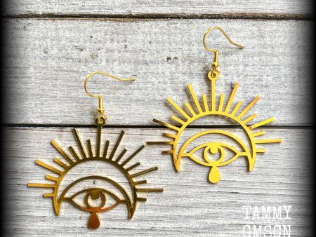 Esoteric all seeing eye earrings Online now