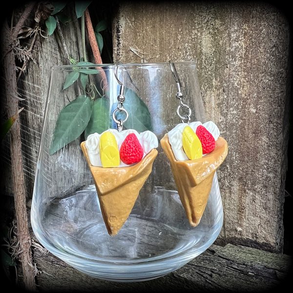 Crepe earrings-Crepes-French dessert earrings Online now