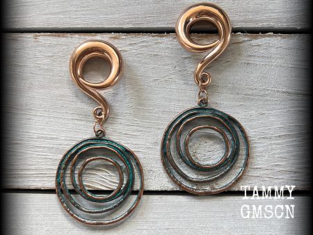 Sea hag ‘Vertigo’ spiral gauged earrings-Ocean rip Online now