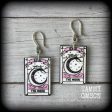 The Moon tarot card earrings-Pastel goth earrings Hot on Sale