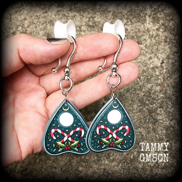 Ouija planchette earrings-Christmas earrings Sale