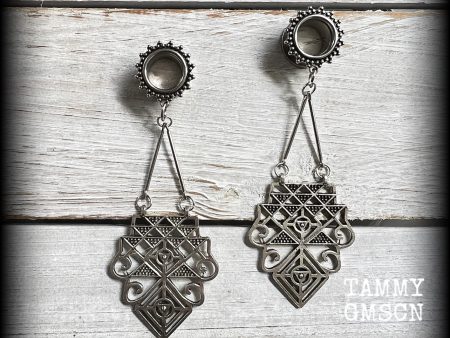 Erzulie tunnel earrings-Veve earrings on Sale