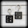 Swear word gauged earrings-Cuss words earrings Online now