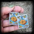 Wheel of Fortune tarot card earrings Discount