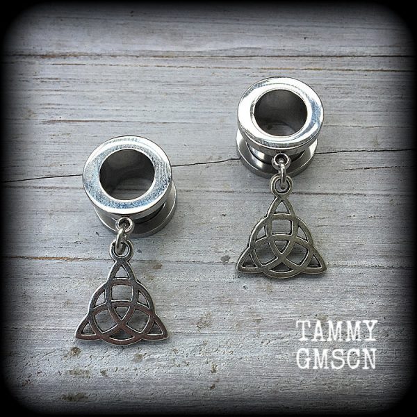 Triquetra tunnel earrings For Cheap