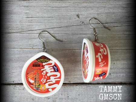 Noodles earrings-Ramen earrings For Cheap