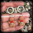 Gingerbread man tunnels-Christmas tunnel earrings For Sale