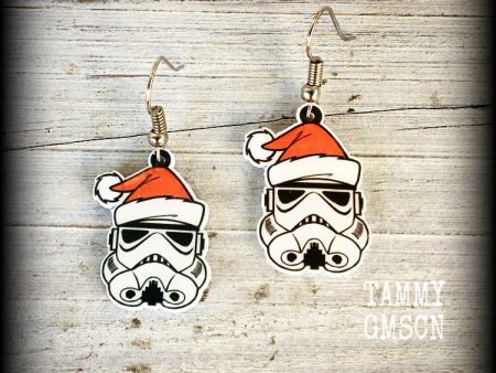 Storm trooper earrings-Star Wars Christmas earrings Fashion