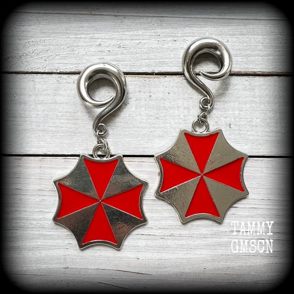 Umbrella corps gauged earrings Supply