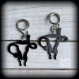 Angry uterus gauged earrings-Genitals earrings Sale