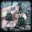 Gothic christmas tree earrings-Yule earrings Online