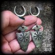 Viking arrowhead gauged earrings-Helm of awe rune gauges Sale