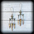 Antique bronze and shell tusk earrings Online