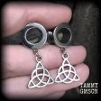 Triquetra tunnel earrings For Cheap