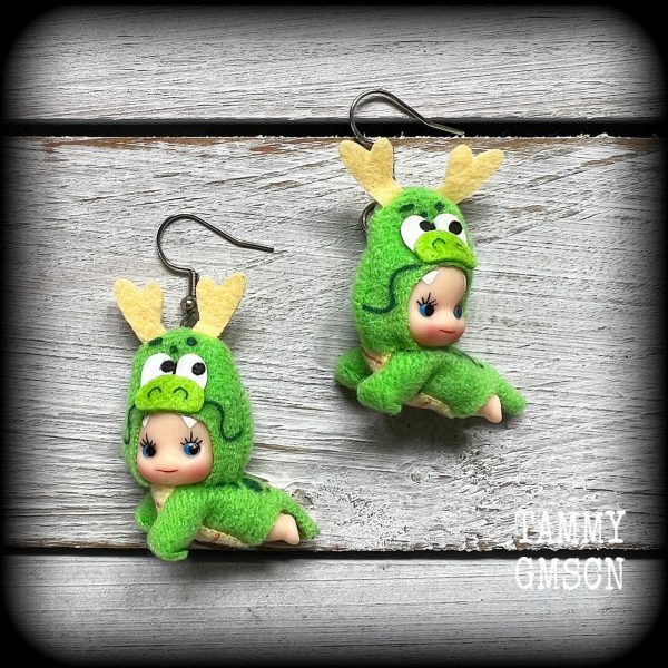 Dragon Kewpie Doll earrings For Discount