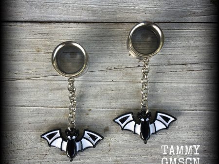 Bat tunnel dangles-Tunnel earrings Hot on Sale