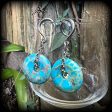 Turquoise gauged earrings-Gemstone gauges Online Sale