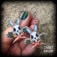 Zombie rabbit earrings-Novelty Easter earrings on Sale