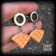 Waffle tunnel earrings-Novelty waffles ear gauges For Discount