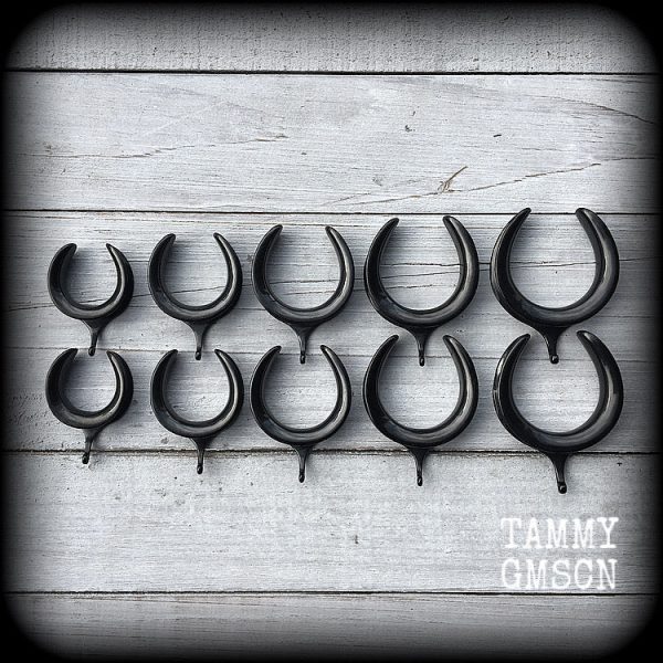 DIY Black cradle hooks for stretched ears Hot on Sale