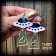 UFO earrings-Rabbit abduction earrings Supply