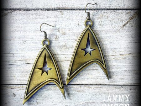 Star Trek earrings-Star Fleet insignia earrings Online now