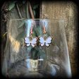 White butterfly earrings Hot on Sale