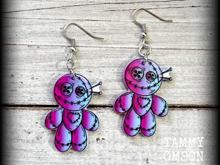 Voodoo doll earrings-Halloween earrings For Cheap