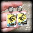 The Fool tarot card tunnel earrings on Sale