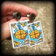 The Wheel of Fortune Tarot card tunnel earrings Discount