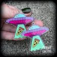 UFO earrings-Pizza abduction earrings Cheap