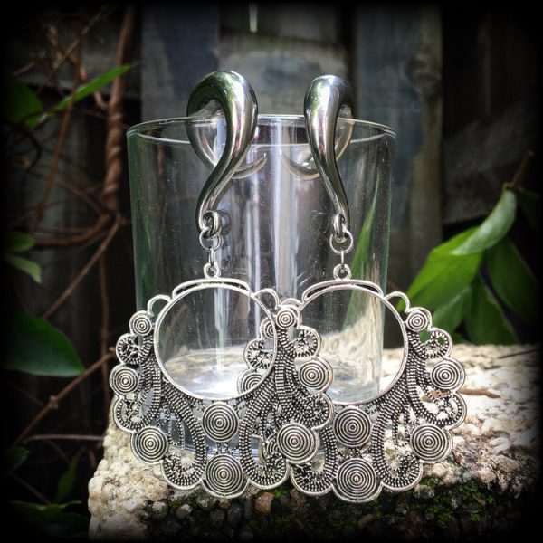 Aphrodite gauged earrings-Filigree earrings Sale